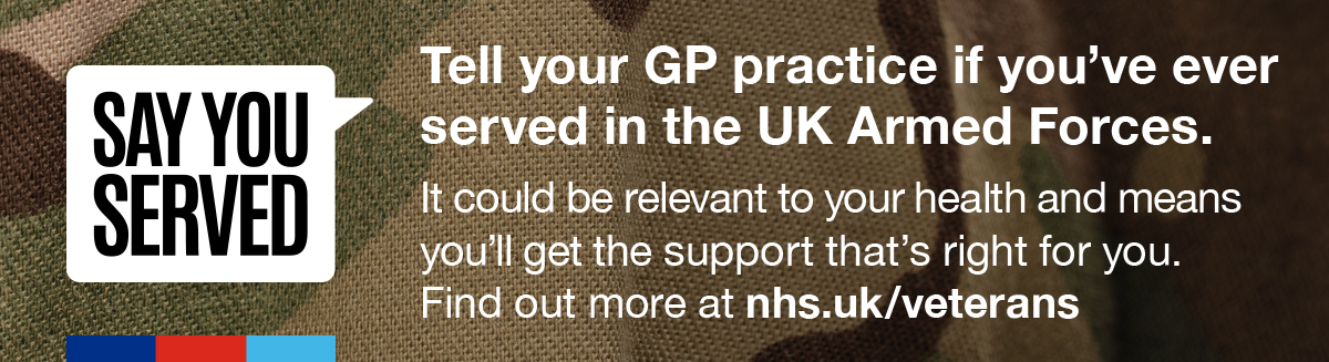 tell your practice that you are an armed forces veteran